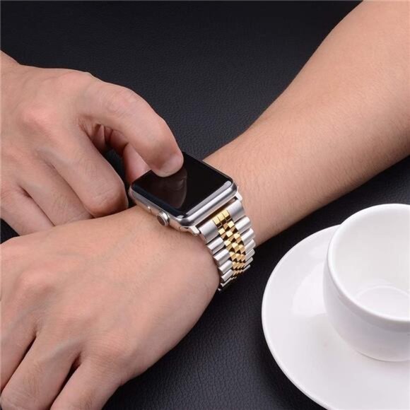 Compatible with Apple Watch Band Series 9 49mm 45mm 44mm 42mm, Stainless Steel main image 4